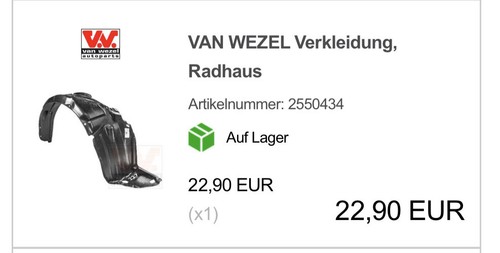 Van wezel 2550434 seitenwände - 2550434,